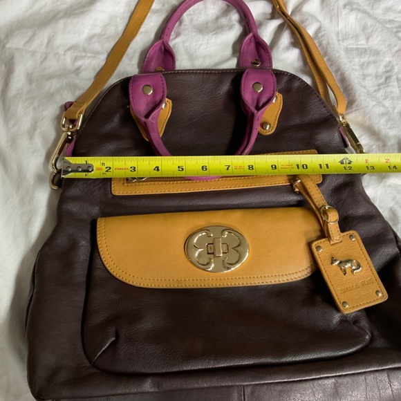 Leather Crossbody Foldover Bag by Emma Fox - Picture 6 of 16